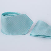 DOTTED ICE BLUE FESTIVE TIE SET