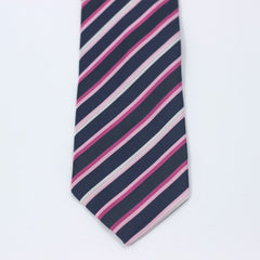 PINK & BLUE STRIPED TIE