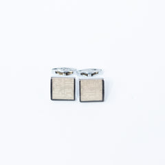 SQUARE GRID GOLD-TONED CUFFLINKS
