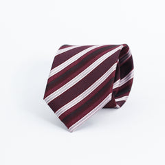 THE MAROON STRIPED TIE