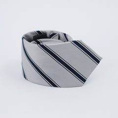 STEEL GREY STRIPED TIE