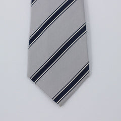 STEEL GREY STRIPED TIE