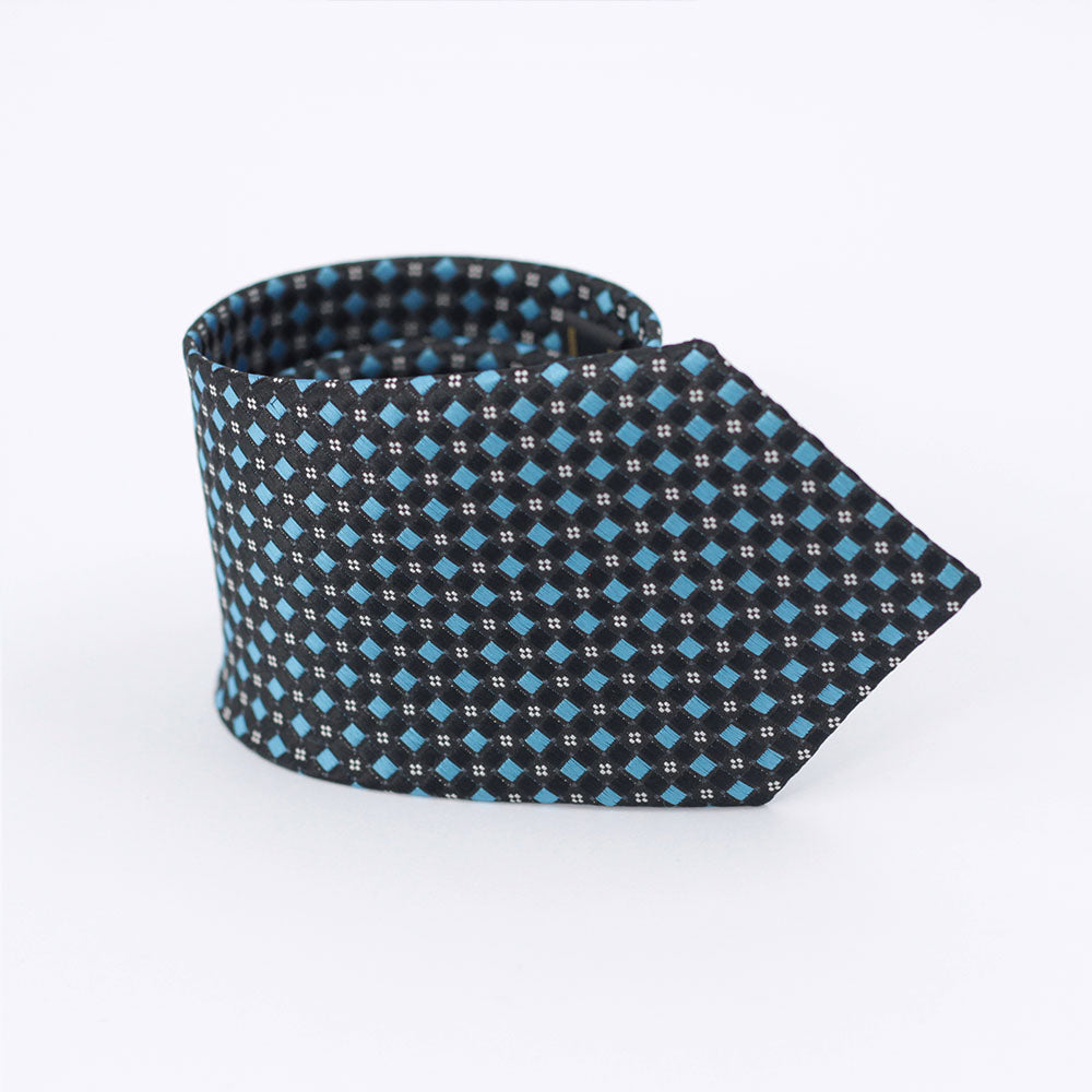 BLUE & BLACK CHECKERED VECTOR TIE