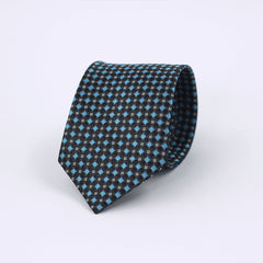 BLUE & BLACK CHECKERED VECTOR TIE