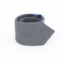 GREY & BLUE PLAID TIE
