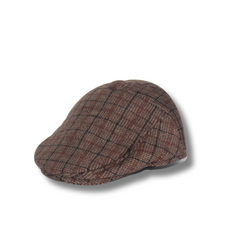 BROWN & CARAMEL COZY PLAID IVY WINTER CAP