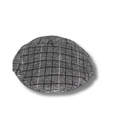 BLACK & WHITE COZY PLAID IVY WINTER CAP
