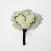 THE OFF WHITE BOUQUET BOUTONNIERE