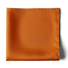 THE SOLID ORANGE SILK POCKET SQUARE
