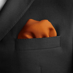 THE SOLID ORANGE SILK POCKET SQUARE
