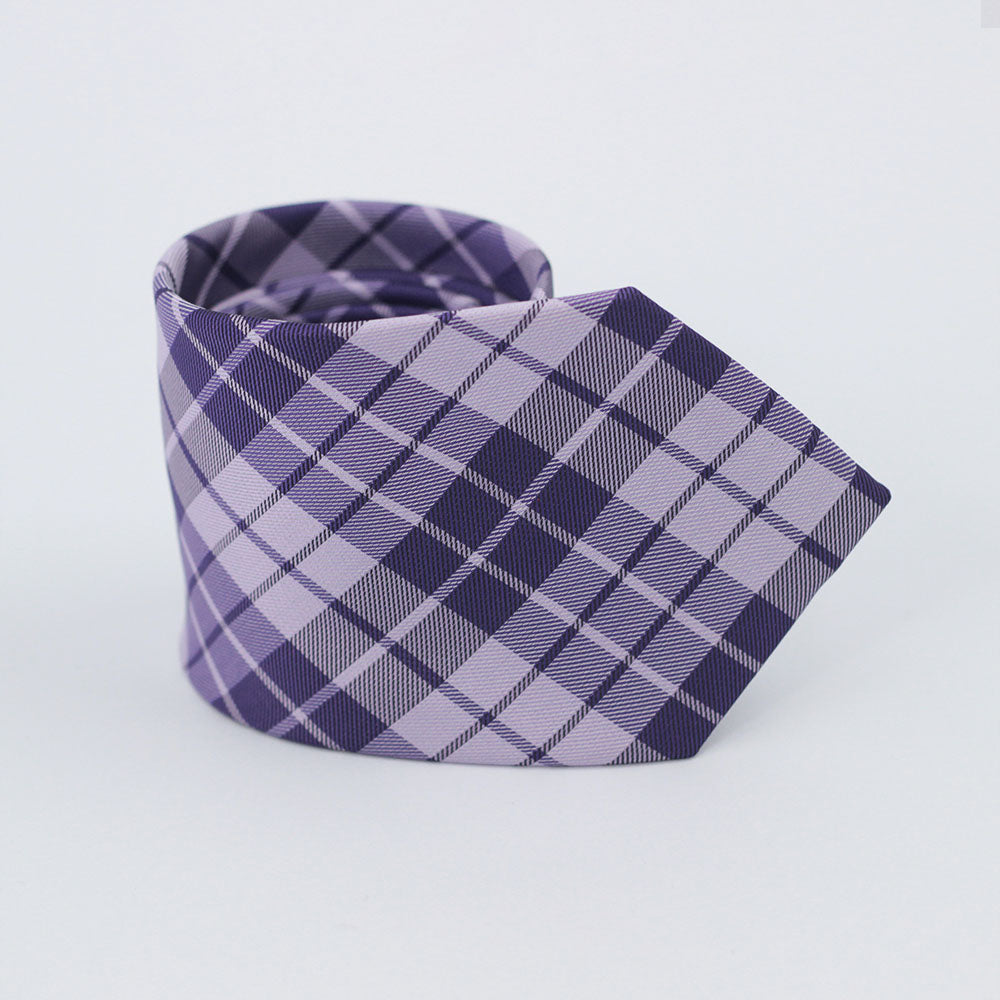 PURPLE CHECKERED TIE