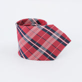 DUSTY RED CHECKERED PLAID TIE