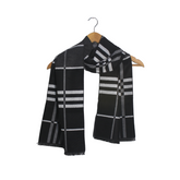 DARK NIGHT CHECK N PLAID WOOL SCARF