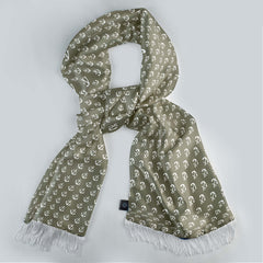 ANCHORED NAVY PRIDE SILK SCARF