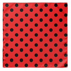 RED & BLACK POLKA DOTS TIE SET