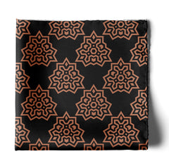 BROWN INDIGO SILK POCKET SQUARE