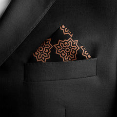 BROWN INDIGO SILK POCKET SQUARE