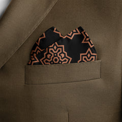 BROWN INDIGO SILK POCKET SQUARE