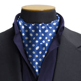 BLUE WITH WHITE POLKA CRAVAT