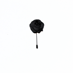BLACK CLASSIC ROSE LAPEL PIN