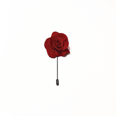RED CLASSIC ROSE LAPEL PIN
