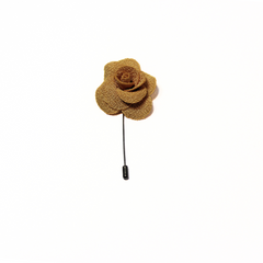MUSTARD CLASSIC ROSE LAPEL PIN