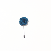 TEAL CLASSIC ROSE LAPEL PIN