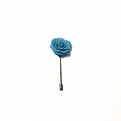 SKY BLUE CLASSIC ROSE LAPEL PIN