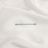 SILVER BEEHIVE COLLAR PIN BAR