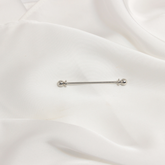 SILVER BALL COLLAR PIN BAR