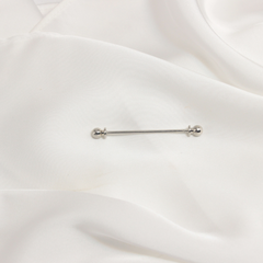 SILVER BALL COLLAR PIN BAR