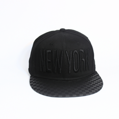 NY SHADOW CHECK SNAPBACK CAP