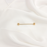 GOLD CUBE END COLLAR PIN BAR