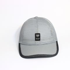 LIGHT GREY MESH LINK BASEBALL CAP