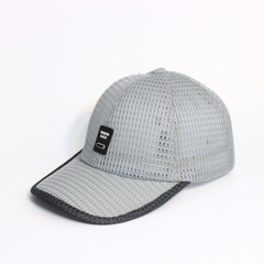 LIGHT GREY MESH LINK BASEBALL CAP