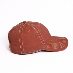 DUSTY ORANGE COTTON BASEBALL CAP