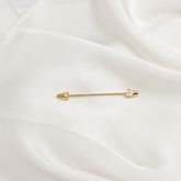 GOLD CRYSTAL POINT COLLAR PIN BAR