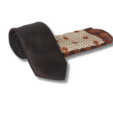 DEEP CHOCOLATE BROWN WOVEN TIE SET