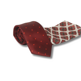 MAROON FLORAL DOTS TIE SET