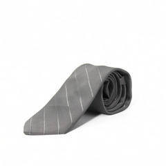 GREY WIDE STRIPED TIE