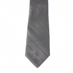 GREY WIDE STRIPED TIE