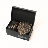DEEP BROWN TWIN PAISLEY COMBO BOX