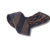 BLUE & RUST CLASSIC STRIPED TIE SET