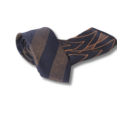 BLUE & RUST CLASSIC STRIPED TIE SET