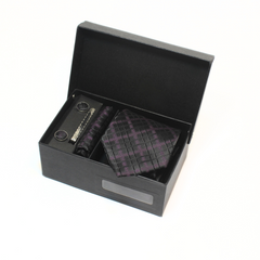 BLACK & PURPLE BIG CHECK COMBO BOX