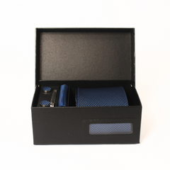 BLUE & BLACK CHECKERED COMBO BOX
