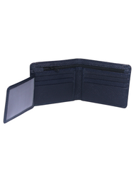 SLIM VAULT BLUE TEXTURED WALLET