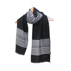 PARALLEL FADE WOOL SCARF