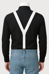 CLASSIC WHITE Y-BACK SUSPENDER