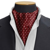 DOUBLE DOTTED MAROON SILK CRAVAT